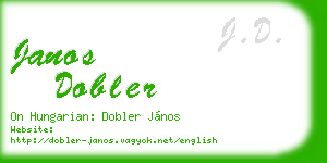 janos dobler business card