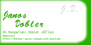 janos dobler business card